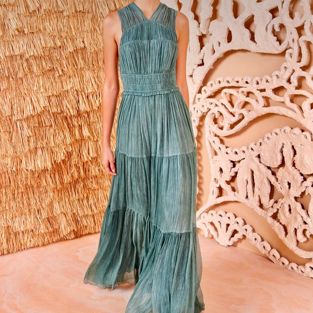 Ulla Johnson Freesia Maxi Gown-Kelp - Picture 2 of 5